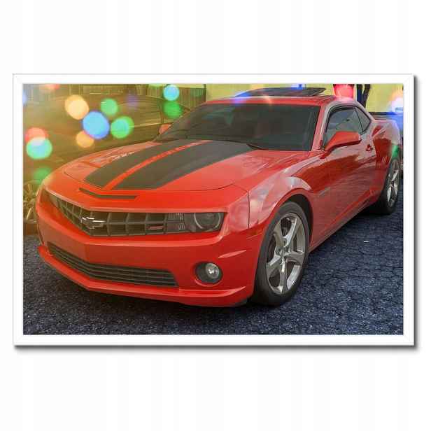 Plakáty v rámu 60x40 Chevy Camaro Ss Červené