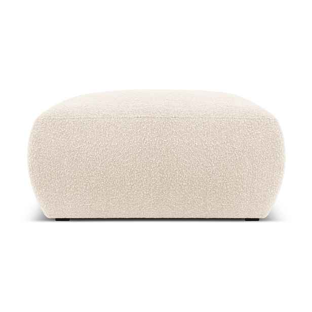 Béžový taburet z textilie bouclé Molino – Micadoni Home