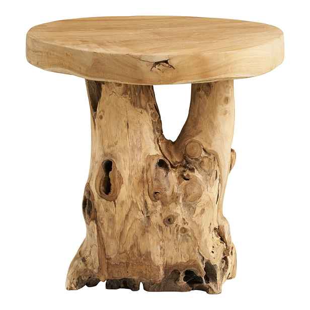 Kulatý odkládací stolek z teakového dřeva ø 40 cm Palena – House Nordic