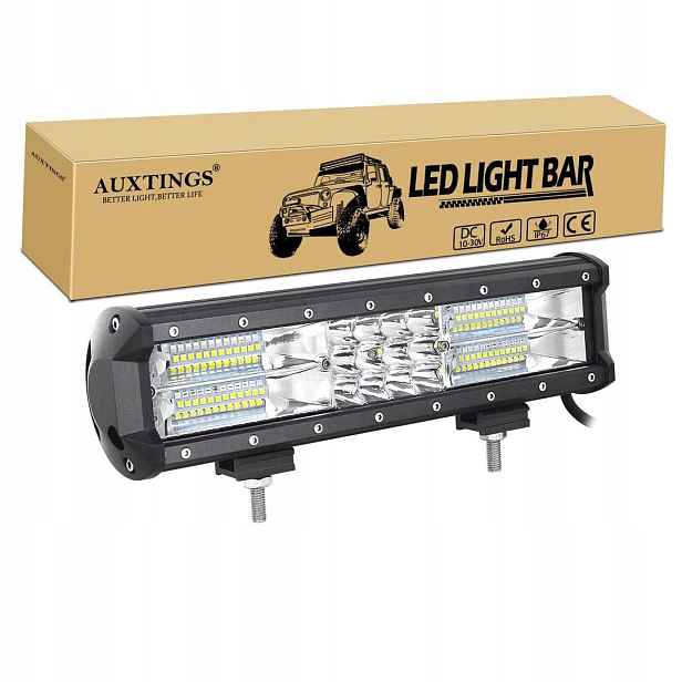 Lampa 12 palců 180W trojitá řada Led s extrémní svítivostí 6000K IP67