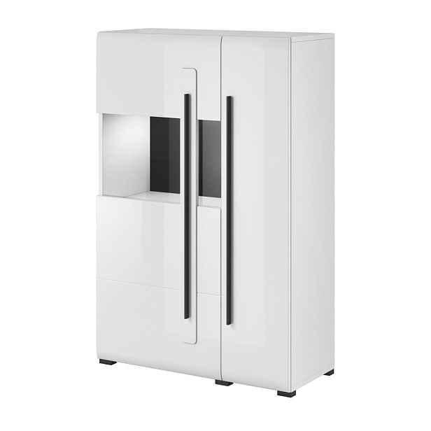 MASSENO VYSOKÁ KOMODA TULLIA, 90/136/39 cm s 2 dvířky, bílá