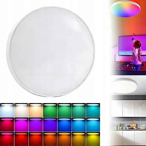 Rgb Led Stropní Osvětlení S Ovládáním Aplikace 24 W S Hudebním Režimem
