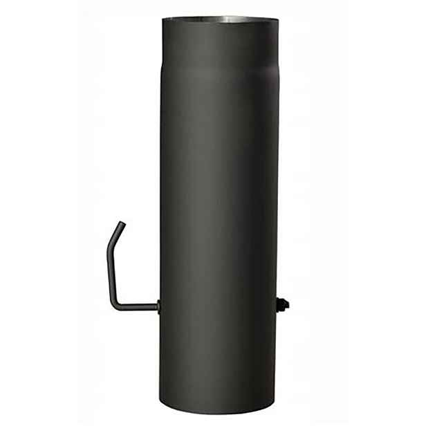 roura kouřová s klap.145mm/ 500 t.1,5mm Čer