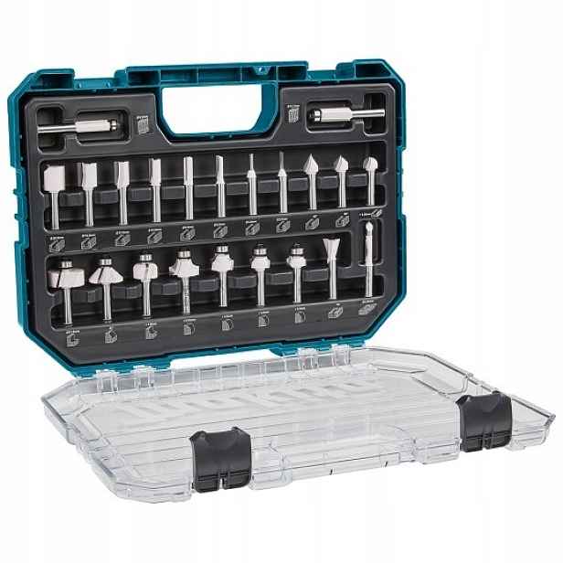 sada 22ks fréz Hm pro frézku, stopka 8 mm, Makita [D-74778]