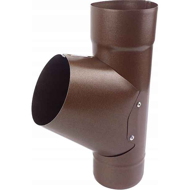 T-rozdělovač 60° pro odtokové trubky 90 mm Galeco Ocel Metalic měděná Ral 8007
