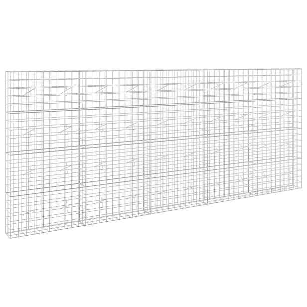 vidaXL Gabion s drátem 3,5 mm a síťkou 10x10 cm 500x20x200 cm