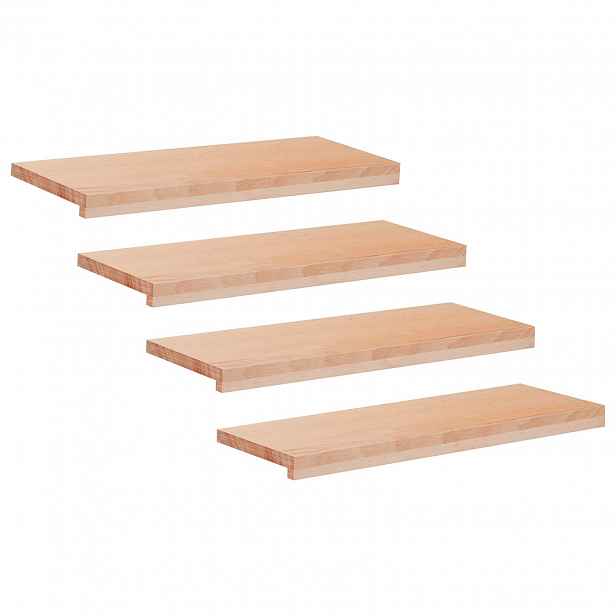 vidaXL Schodišťové nášlapy 4 ks 70 x 25 x 2 cm Přírodní