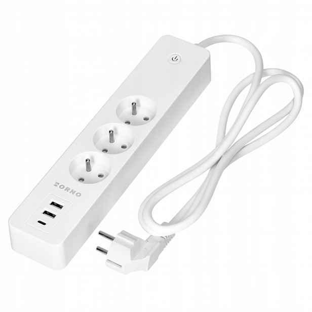 Inteligentní Zásuvková Lišta OR-SH-17520/W (3 Zásuvky 2 Usb 1 Usb-c)