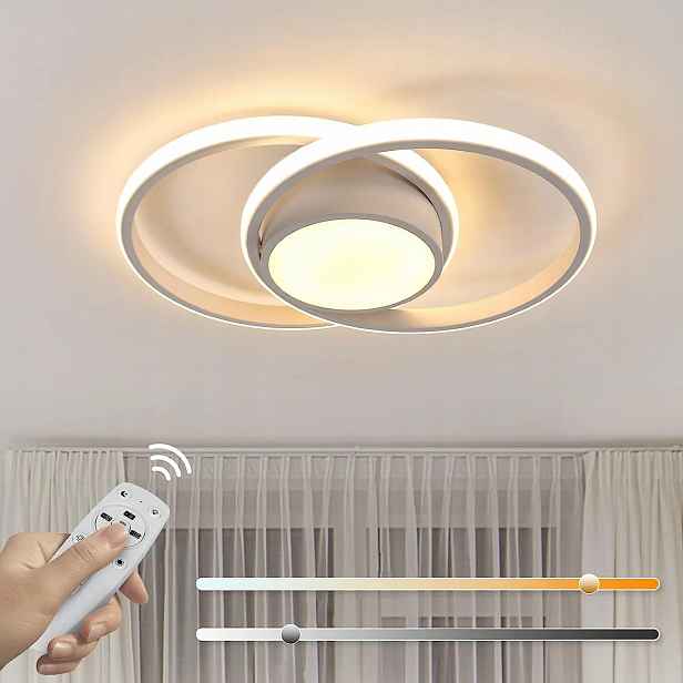 Led stropní závěsné svítidlo bílé kulaté moderní s dálkovým ovládáním do obývacího pokoje 40W
