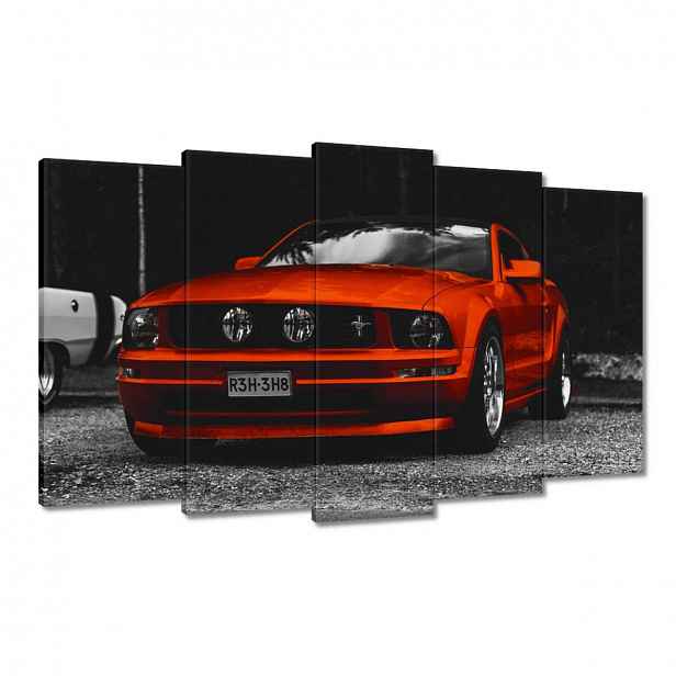 Obrazy 100x60 Červený Ford Mustang