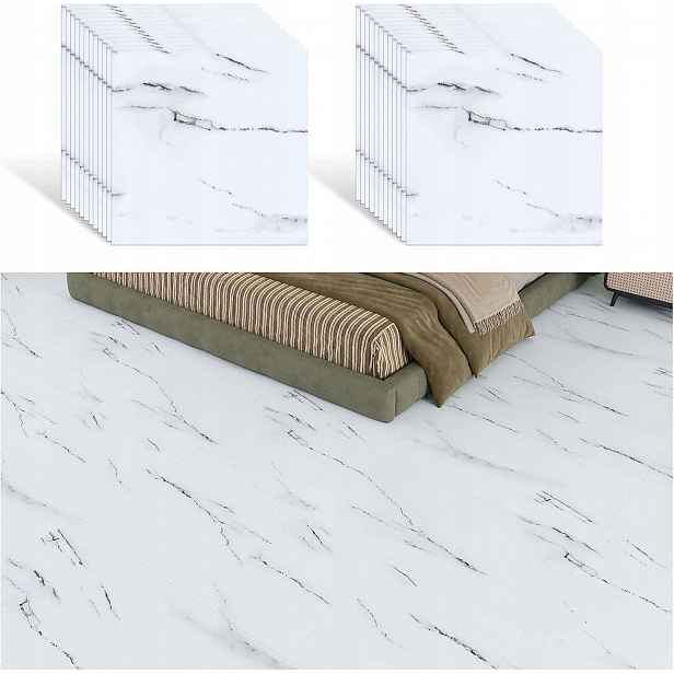 Pvc samolepicí mramorové podlahové dlaždice 30x30 cm 24ks