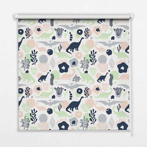 TULUP VNITŘNÍ roleta - okenní roleta - roleta - 60x140 cm - Barevní dinosauři