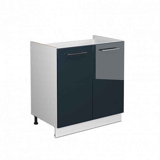 Vicco SKŘÍŇKA POD DŘEZ Fame-Line Tmavě modrá s vysokým leskem 80 cm bez pracovní desky