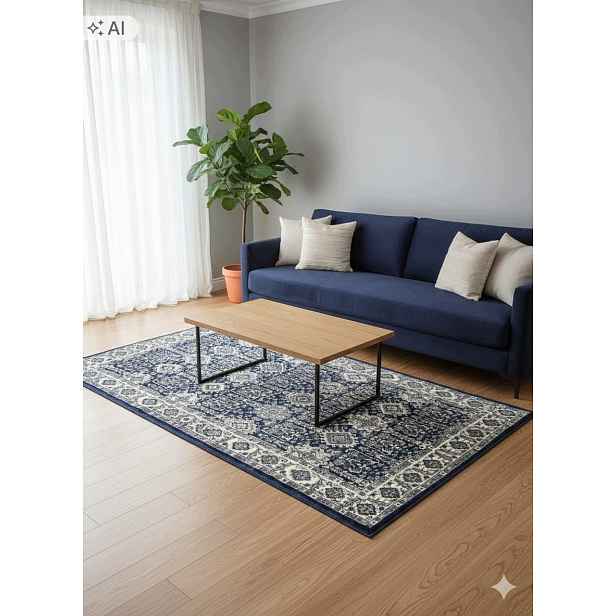 Koberec do obývacího pokoje 100 x 160 cm, vícebarevný, měkký vlas, plyšový