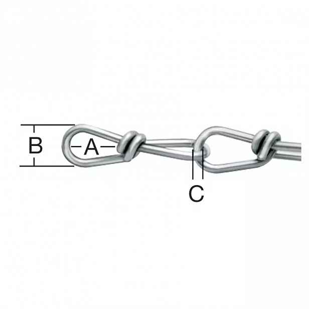 Řetěz uzlovaný 1,6mm zn
