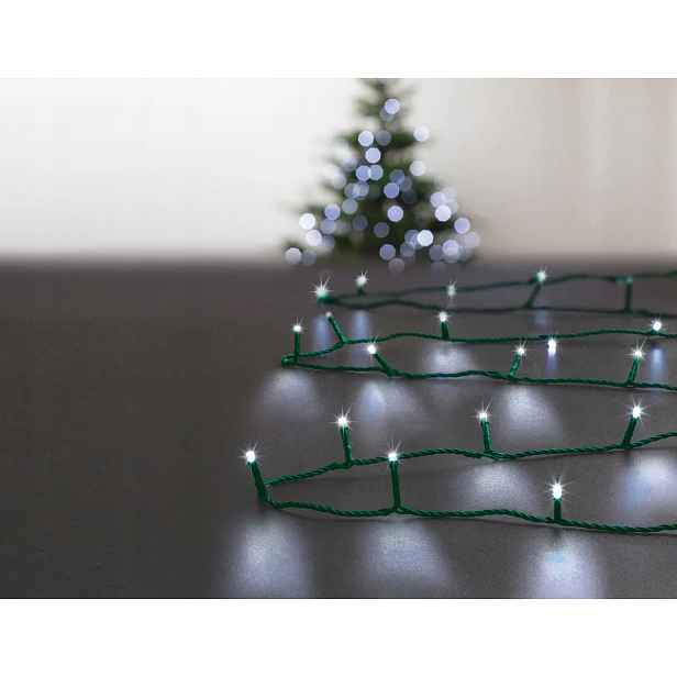 Vánoční světelný řetěz, 320 Led, studená bílá barva světla