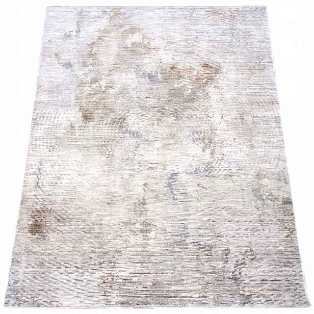 Koberec 80X150 CM Do Obývacího Pokoje Abstraktní Béžová Barva S Třásněmi