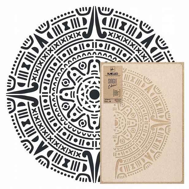 Malířská šablona Mandala L průměr 89 cm pro omítky Opakovaně Použitelný Omítka Beton