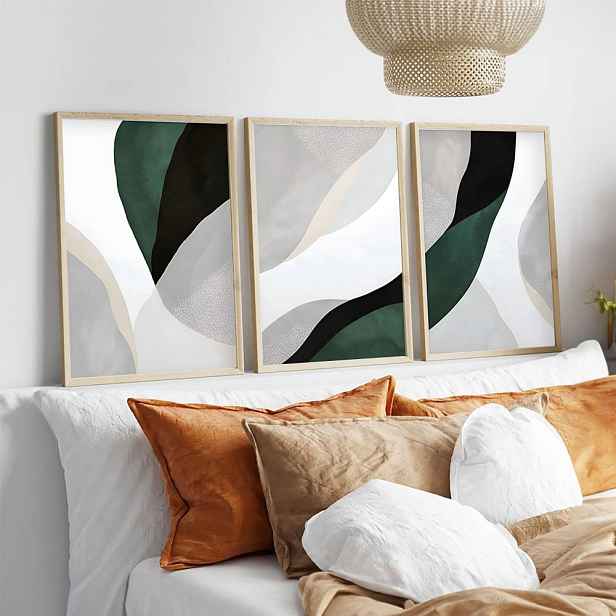 Dekorativní rámovaný obraz z MDF (3 kusy) Huhu229 - 50 x 70