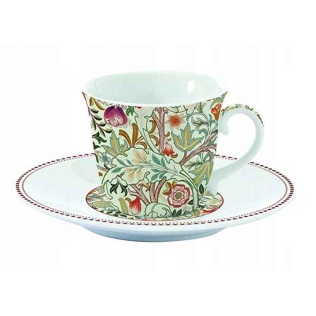 Šálek Porcelánový Podšálek Květiny William Morris Příroda