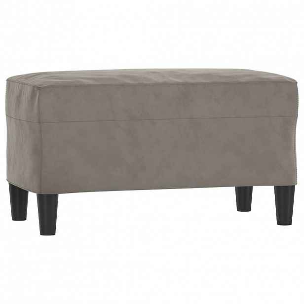 vidaXL Lavice světle šedá 70 x 35 x 41 cm samet
