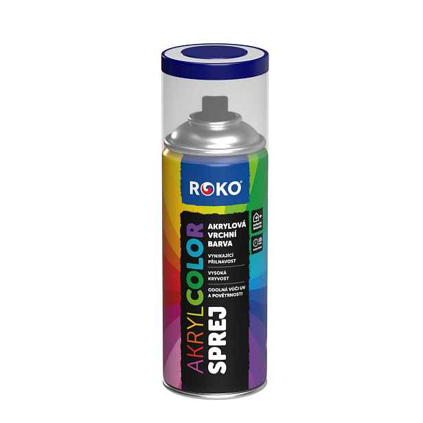 Barva akrylová vrchní Roko AKRYCOLOR Sprej ultramatinová, 400 ml