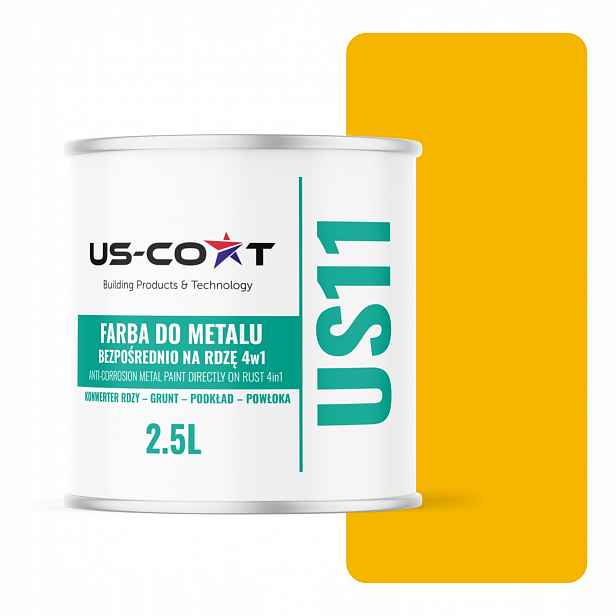 Barva Na Kov Na Rez Aluminium 4v1 Žlutá Kadmiová Ral 1021 Polomat 2,5L