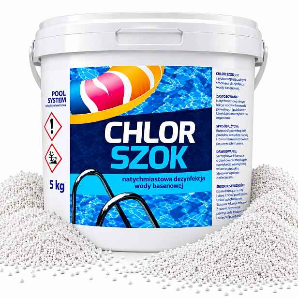 Chlorový Granulát 5 Kg Pro Začátek Sezóny Do Bazénu Rychlé Chlorování Vody