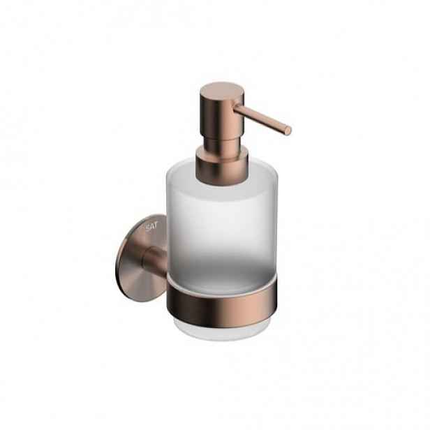 Dávkovač mýdla SAT Cool montáž bez vrtání broušená rose gold SATDCO99BRG