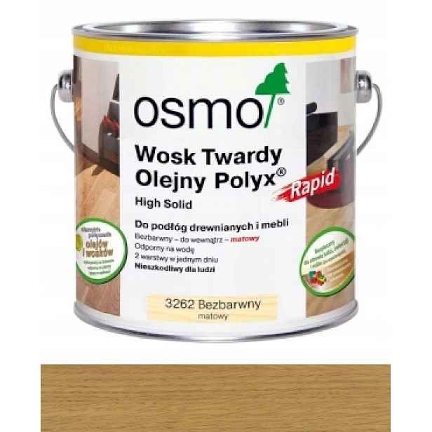 Osmo 3262 Tvrdý vosk olejový rapid 0,75L Mat