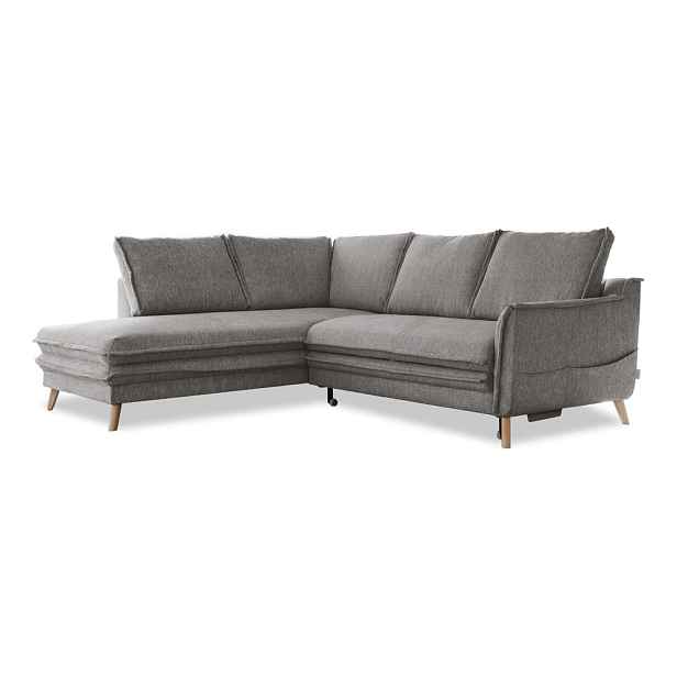 Šedá rozkládací rohová pohovka (levý roh) Charming Charlie – Miuform
