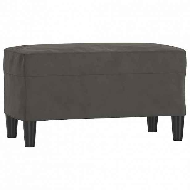 vidaXL Lavice tmavě šedá 70x35x41 cm samet
