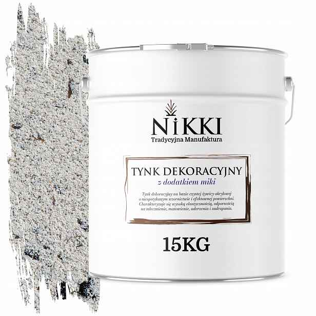 Vnitřní Dekorativní Omítka 15 Kg Šedá Světlá S Černou Slídou D902