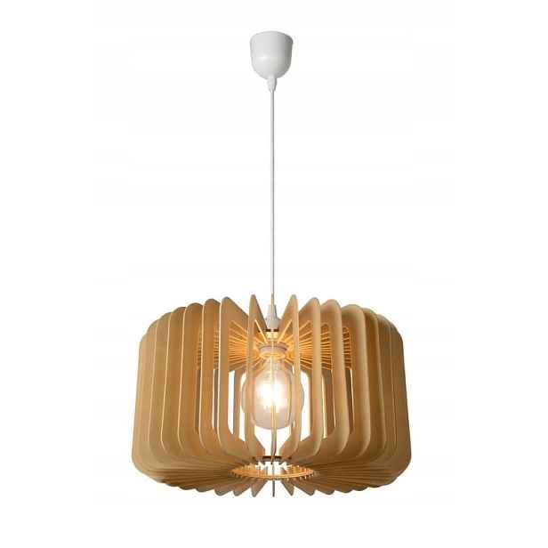 Závěsná lampa skandinávská dřevěná hnědá Lucide