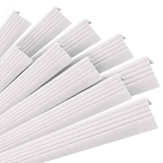 5 x protiskluzové schodišťové profily s lepidlem, bílá barva, 50 x 42 mm, 100 cm