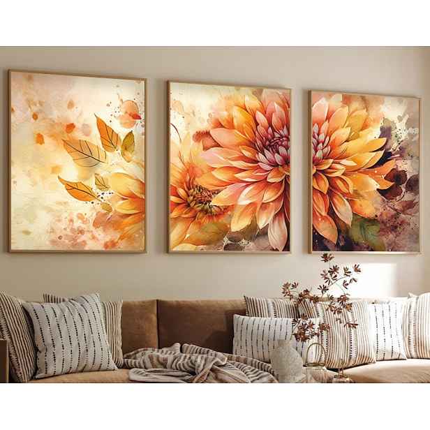 Dekorativní rámovaný obraz z MDF (3 kusy) Huhu220 - 50 x 70
