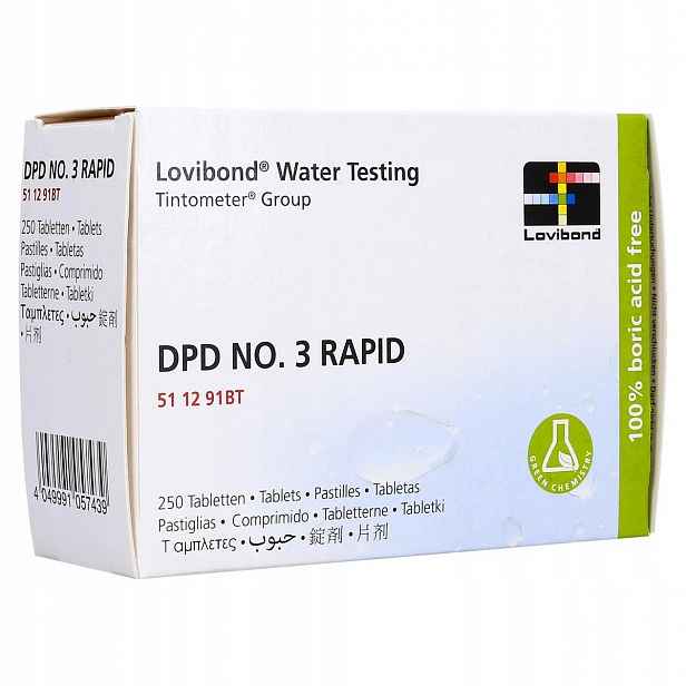 DPD3 Rapid Tablety pro měření vázaného chloru 500 tablet Lovibond