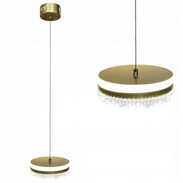 Závěsná lampa zlatá ve stylu glamour, 25W, 4000K, Led ML0998 Milagro