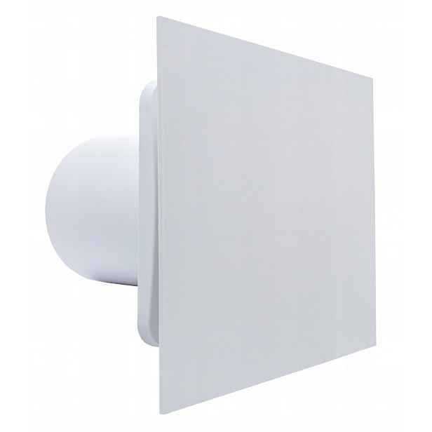 Domácí koupelnový ventilátor Fi 100 mm Bílý Panel Tichý 26 dB Výkonný 82 m3/h