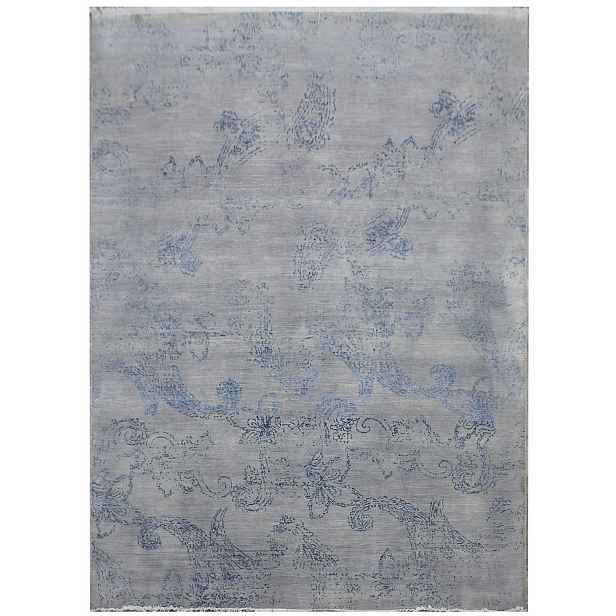 Ručně vázaný kusový koberec Diamond DC-KERRY 2 Silver/blue, 305x425, modrá, chodba / předsíň, Diamond Carpets India
