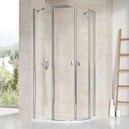 Sprchový kout čtvrtkruh 90x90x195 cm Ravak Chrome chrom lesklý 3Q170C00Z1