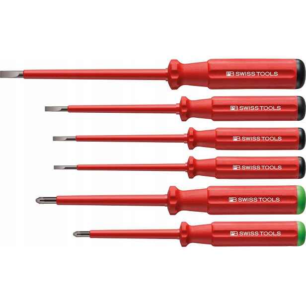 Šroubováky Vde ploché křížové Pz v kartonové krabici Classic Pb Swiss Tools