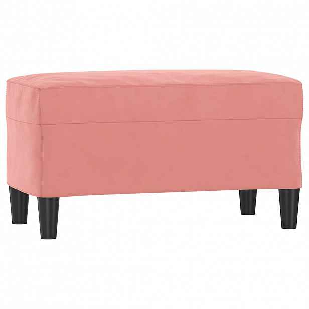 vidaXL Lavice růžová 70 x 35 x 41 cm samet