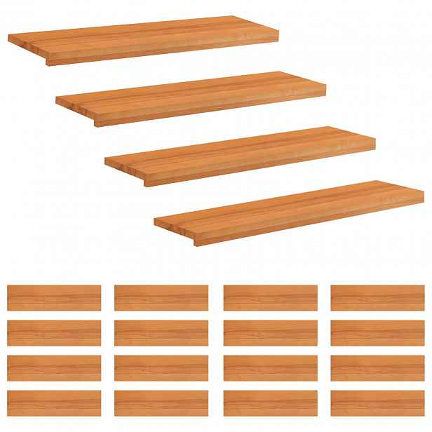 vidaXL Schodišťové nášlapy 20 ks 90 x 30 x 2 cm Světle hnědá