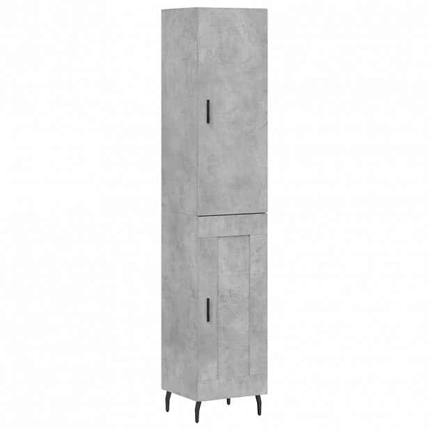 vidaXL Skříň highboard betonově šedá 34,5x34x180 cm kompozitní dřevo