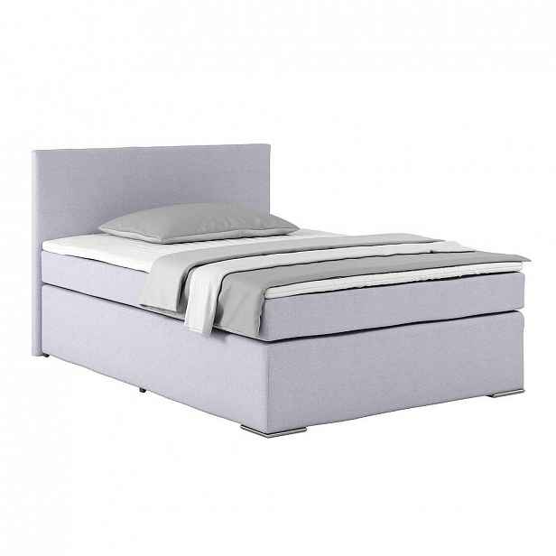 Boxspringbett Nero Liegefläche, světle šedá, 140x200cm