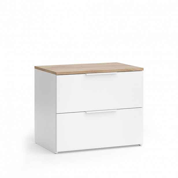 Vicco KOMODA Wido Bílá/Sonoma 60 x 50 cm se 2 zásuvkami