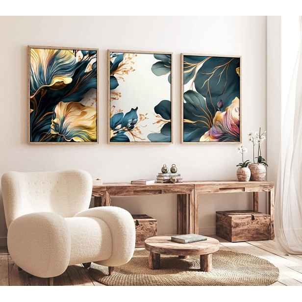 Dekorativní rámovaný obraz z MDF (3 kusy) Huhu217 - 50 x 70