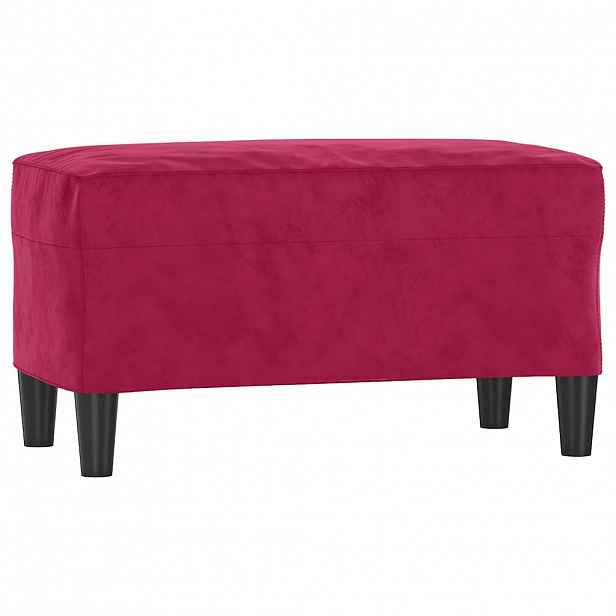 vidaXL Lavice vínová 70x35x41 cm samet