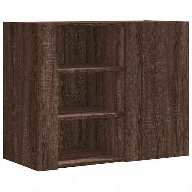 vidaXL Nástěnná skříňka hnědý dub 75 x 35 x 60 cm kompozitní dřevo
